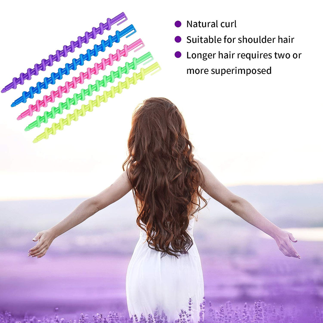 40 Pieces Hair Perm Rod Spiral Rod Plastic Long Barber Hairdressing Styling Curling Perm Rod Hair Rollers Salon Tools for Women