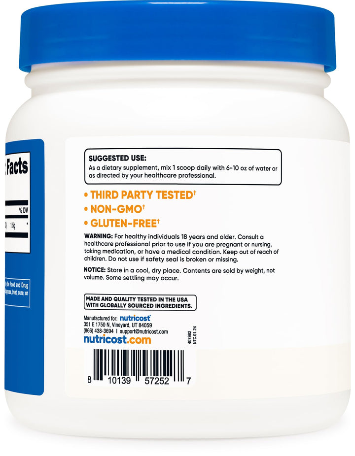Betaine Anhydrous Trimethylglycine (TMG) Powder 500 Grams