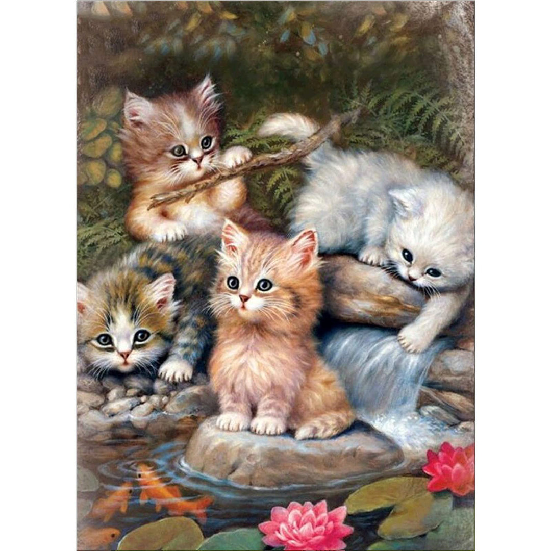 Diamond Art Painting Cat- Full Drill Diamond Mosaic Painting Kits,5d Diamond Art,Gem Art for Adults Wall Home Decor -(YNC-021)