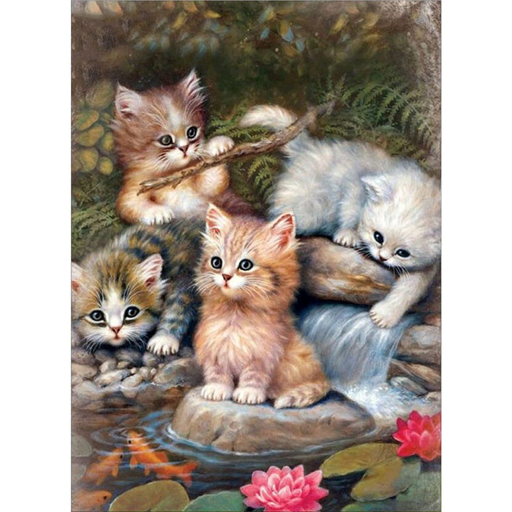 Diamond Art Painting Cat- Full Drill Diamond Mosaic Painting Kits,5d Diamond Art,Gem Art for Adults Wall Home Decor -(YNC-021)