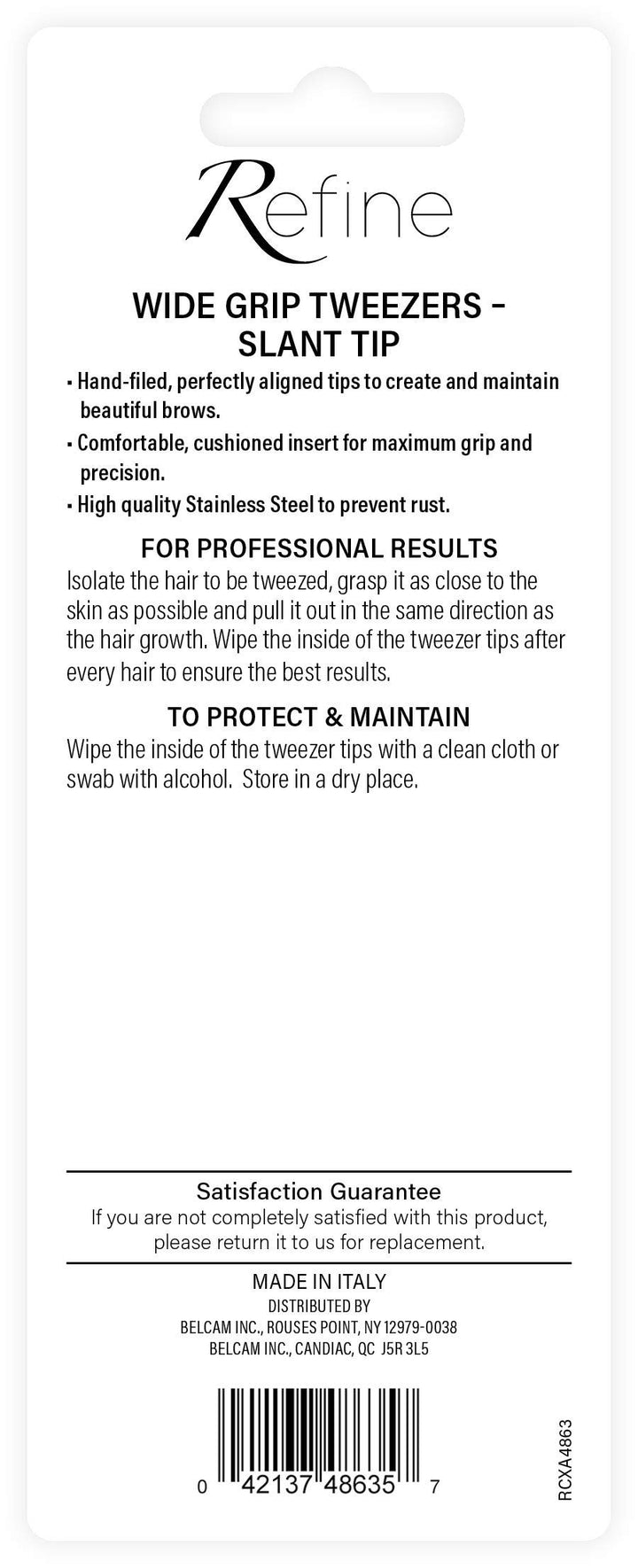 Wide Grip Slant Tip Tweezers