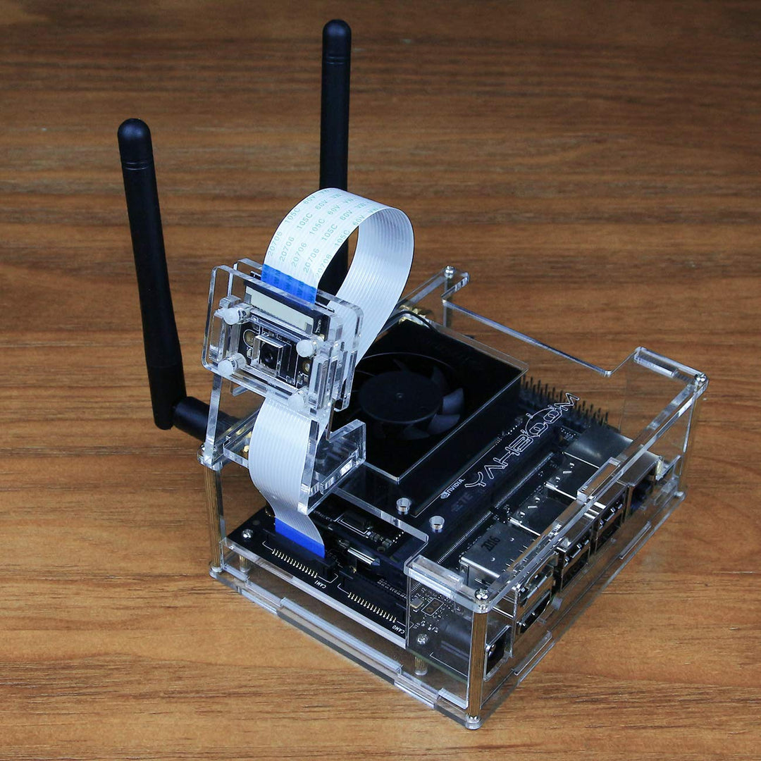 Jetson Orin Nano/Xavier NX Case Acrylic Protective Case with WiFi Antenna Strong Transparent Precise Hole Design (Installation Video on The Page)