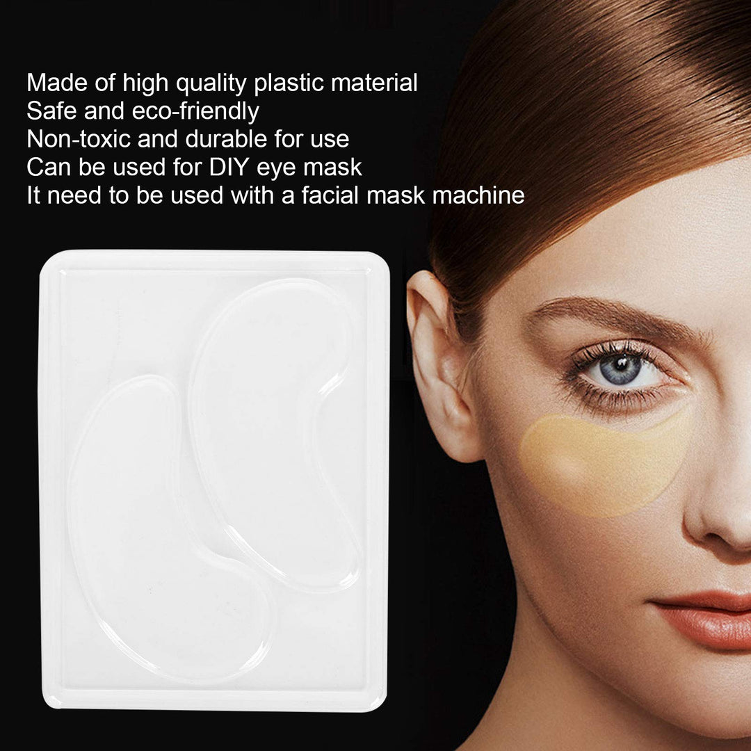 Mask Plates, Face Mask Machine DIY Facial Mask Maker Face Cream Making Patch Tray Plate Set DIY Eye Mask Portable Reusable Eye Mask Patch Tray Plate Set 25pcs