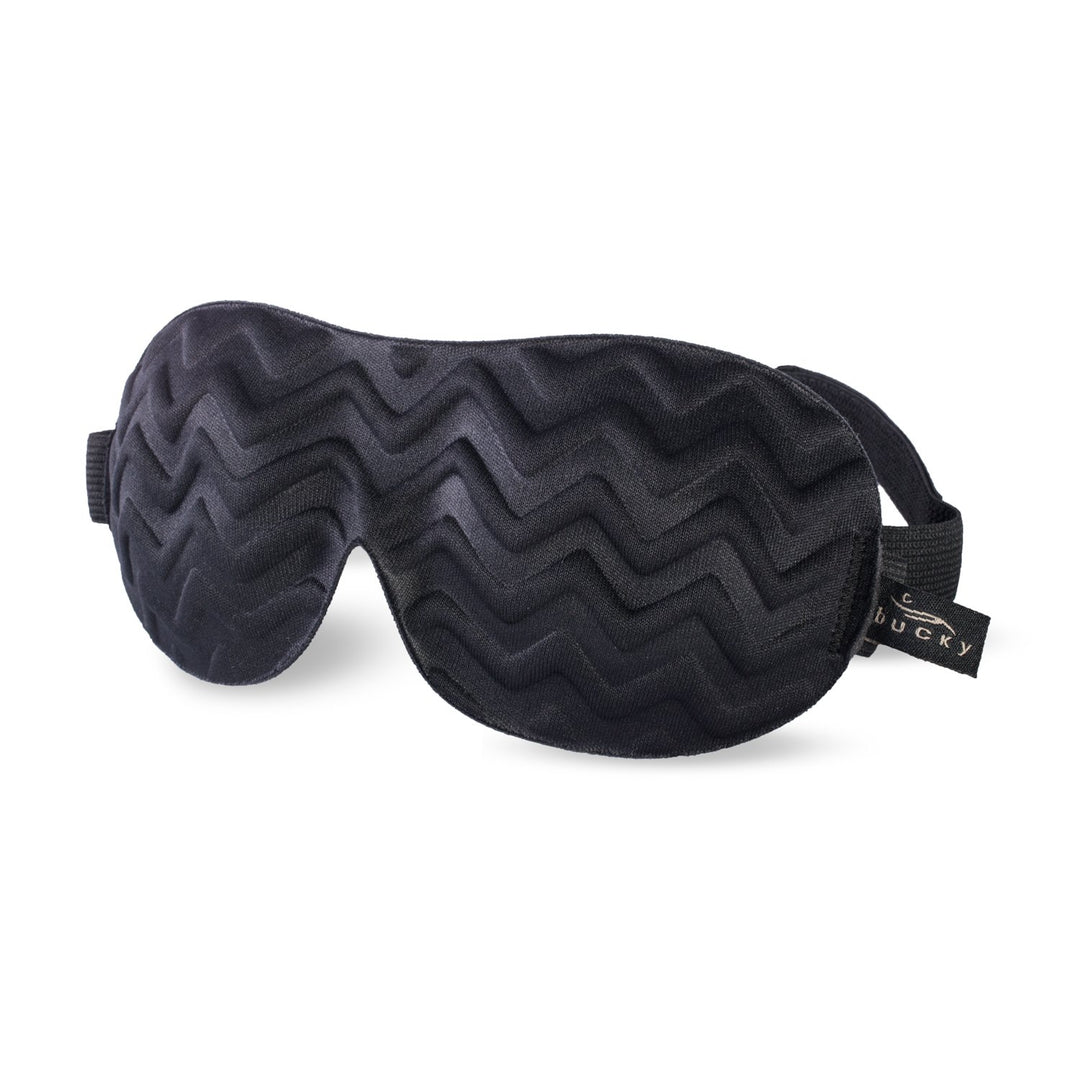 Ultralight Travel & Sleep Chevron Eye Mask, Black, One Size