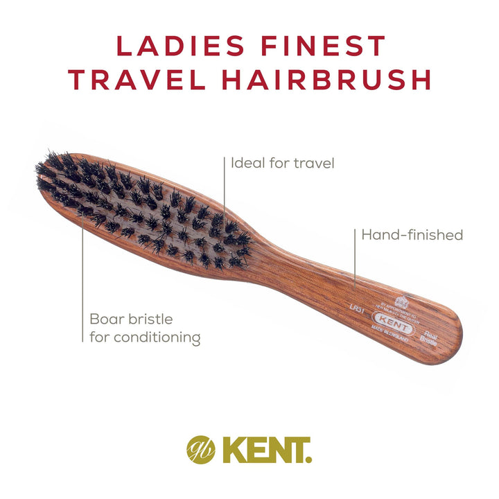 Kent Brushes Handbag Danta Wood Hairbrush, LR31, 6 Ounce