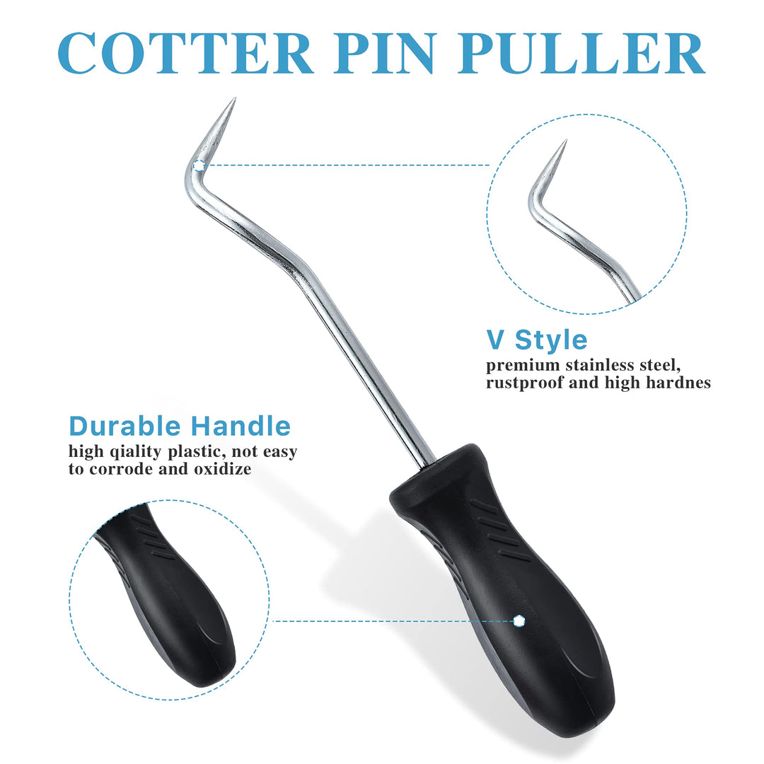 12 Pieces Windshield Installation Tools Kit, Included 1 Pcs Widshield Installing Tool, 1 Pcs Cotter Pin Puller and 10 Pcs Installation Setting Tool, Perfect for Installing Windshield Gasket