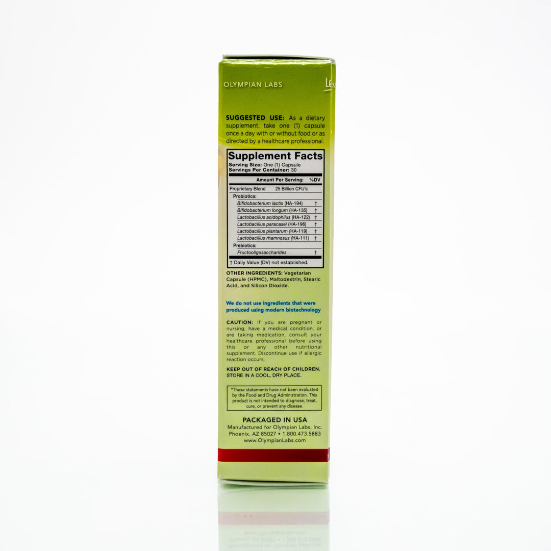 Complete Prebiotic and Probiotic Supplement - 25 Billion Live Shelf Stable Cultures - 30 Vegetarian Capsules, Helps Restore The Natural Balance Within The Digestive Tract.