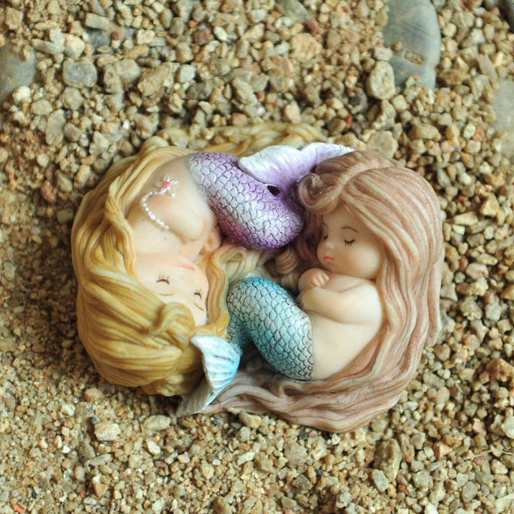 Miniature Fairy Garden and Terrarium Sleeping Little Mermaid Friends