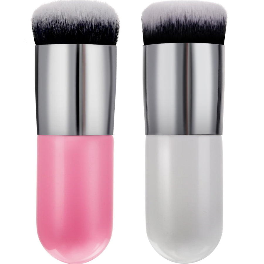 2 Pieces Foundation Brush Flat Cream Makeup Brushes Cosmetic Make-Up Brush