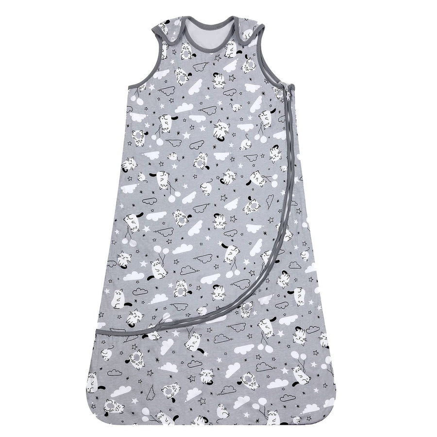 Baby Sleeping Bag Summer - 0.5 TOG Baby Sleeping Sack of 100% Cotton with 2-way Zipper Wearable Blanket for 3-18 months babies, infants and toddlers