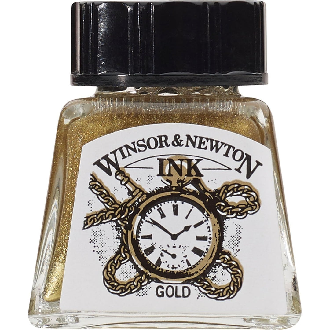 Winsor & Newton, Gold Drawing Ink, 14ml Bottle