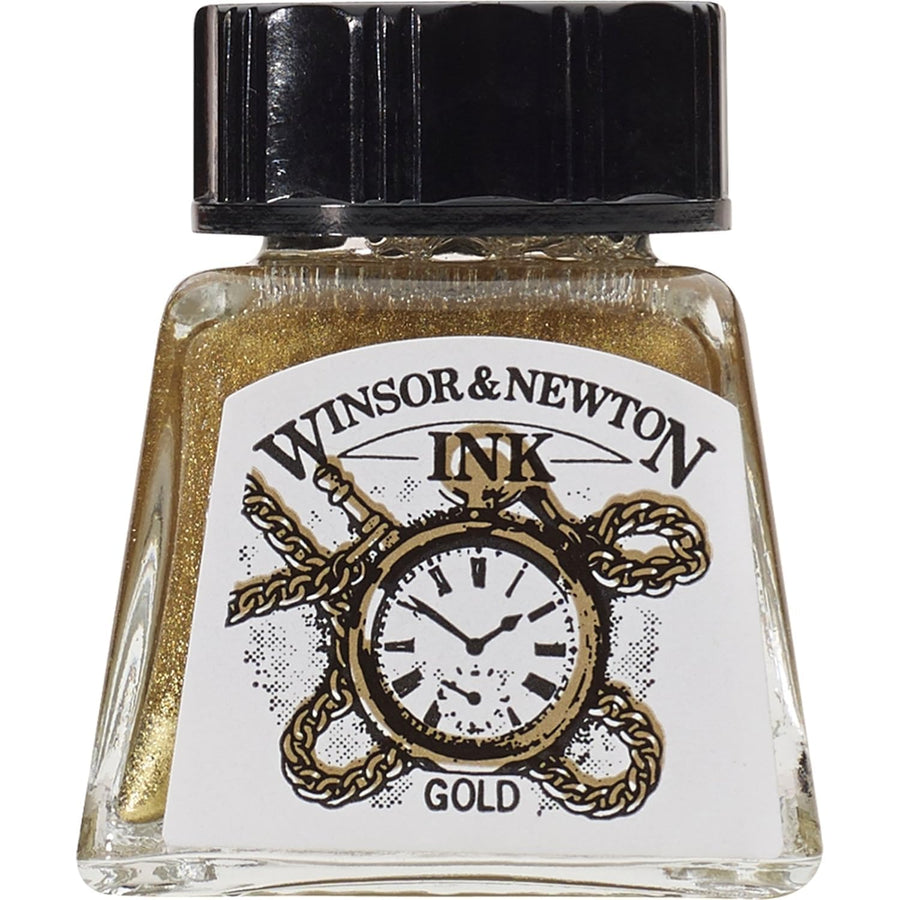 , Gold Drawing Ink, 14ml Bottle