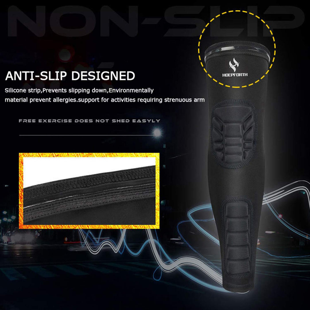 Pads Arm Forearm Elbow Sleeve Compression Protective Support Single