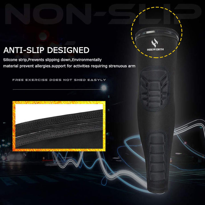 Pads Arm Forearm Elbow Sleeve Compression Protective Support Single