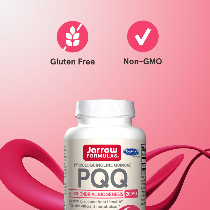 ® PQQ 20 mg, Dietary Supplement, Heart, Brain, and Metabolism Support, 30 Veggie Capsules, 30 Day Supply