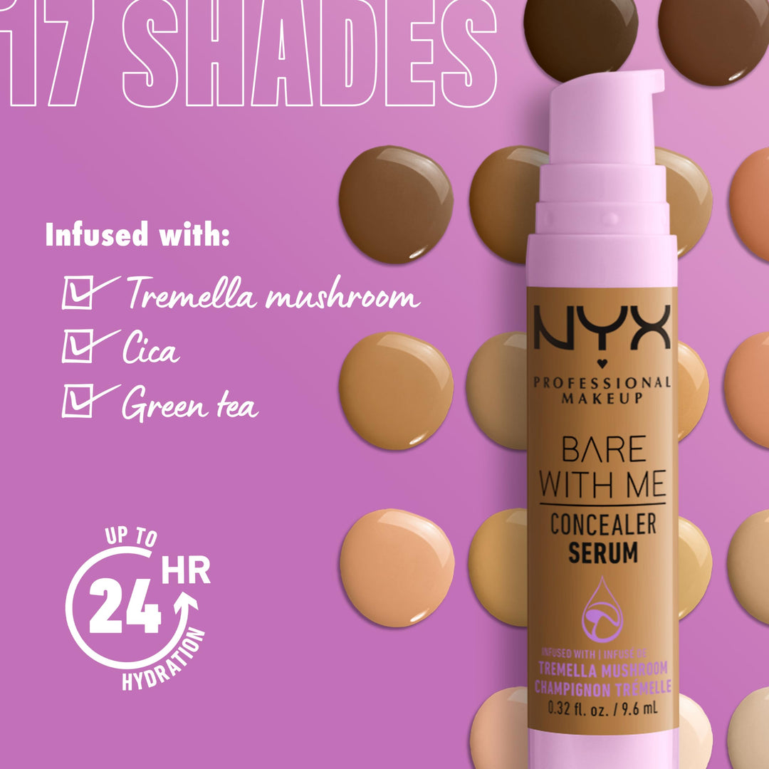 PROFESSIONAL MAKEUP Bare With Me Concealer Serum, Up To 24Hr Hydration - Fair