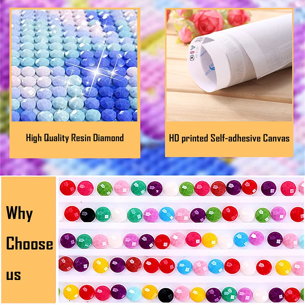 5D Diamond Painting Kits Universe Full Drill Rhinestone Diamond Painting Kits for Adults Planet Picture Round Crystal Rhinestone Art Painting for Home Wall Decor (12 x 16 inch)
