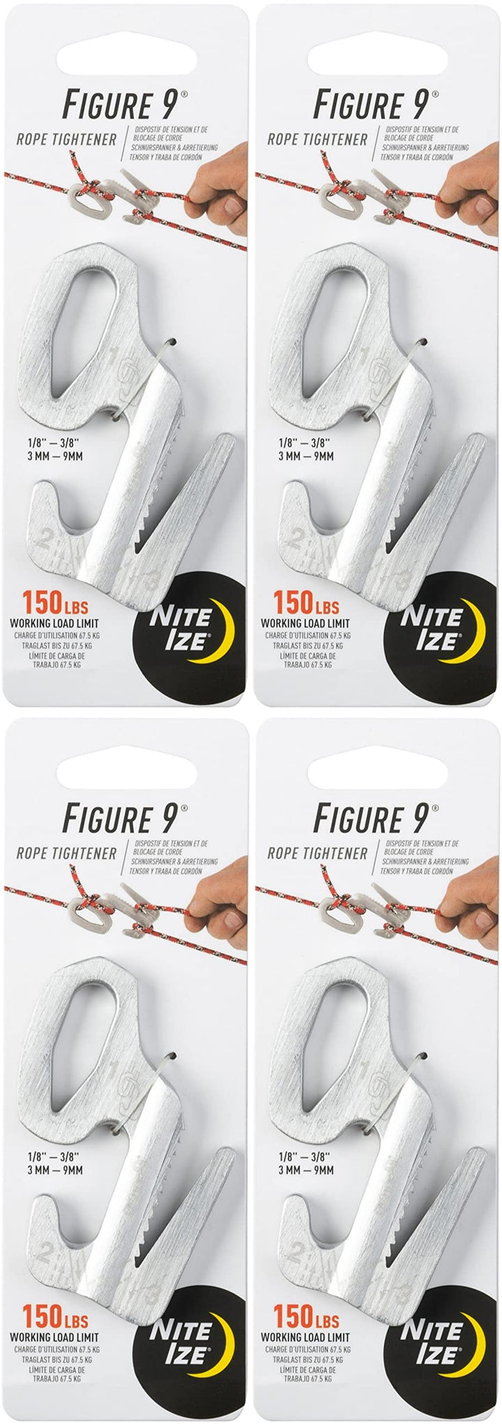 Figure 9 Rope Tightener Large Aluminum Tie Down Knot Tool (4-Pack)