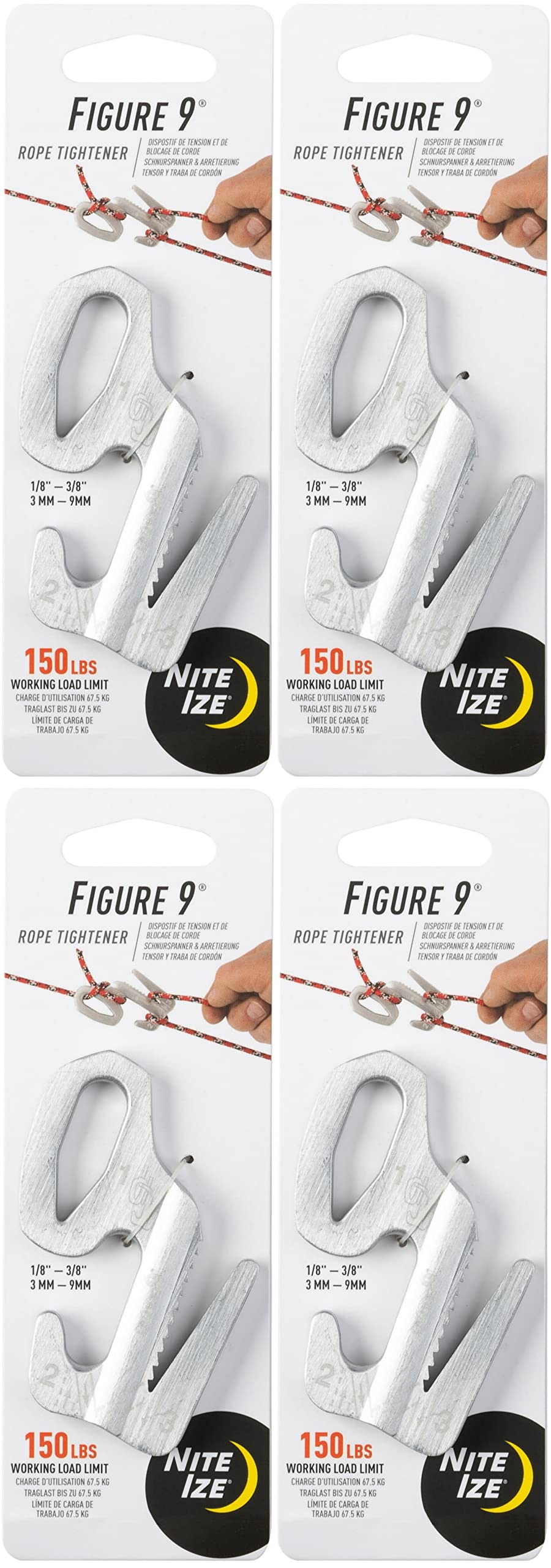 Figure 9 Rope Tightener Large Aluminum Tie Down Knot Tool (4-Pack)