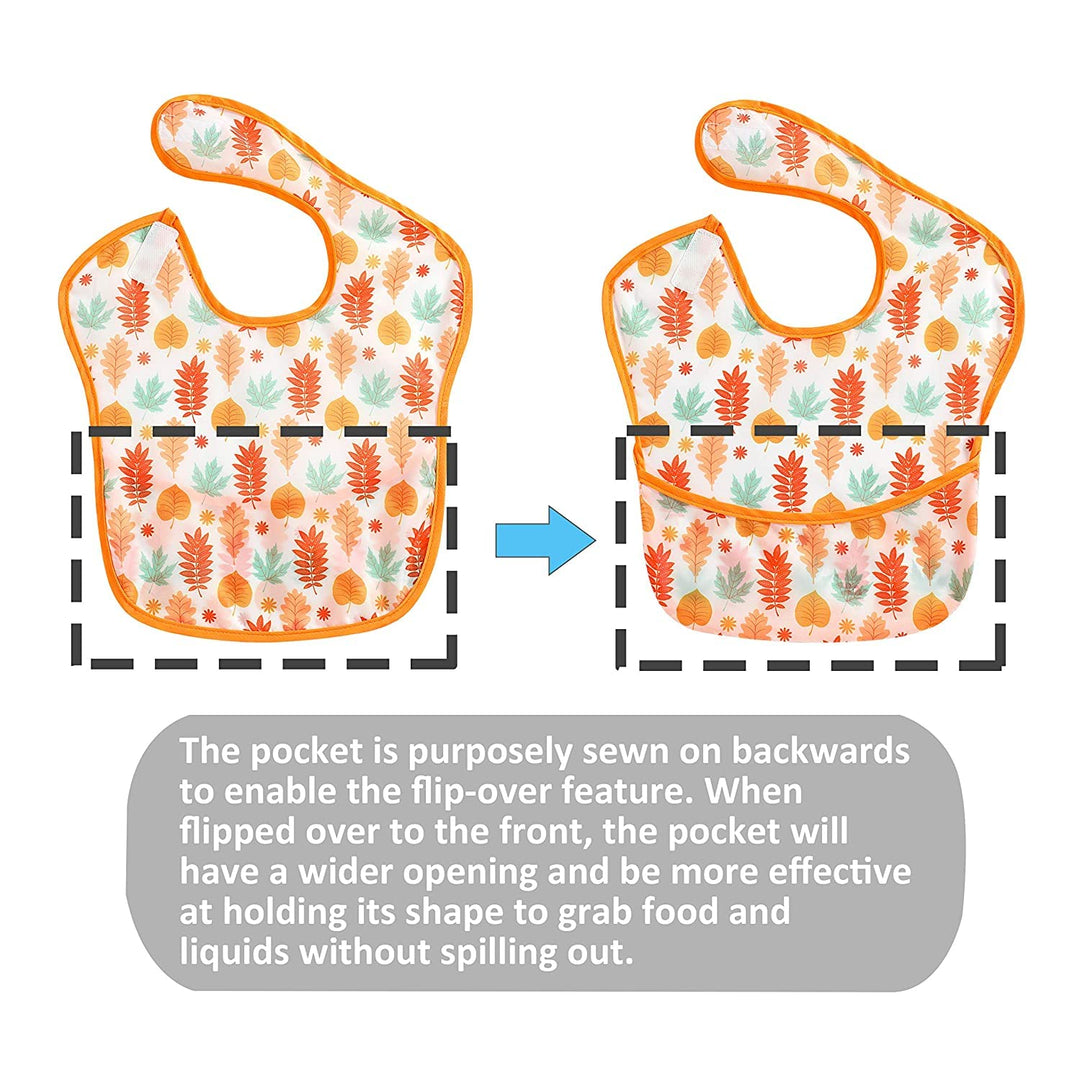 3 Pack Super Light Weight Baby Bib, Waterproof, Washable, Stain Oil and Odor Resistant 12-48 Months (Girl)