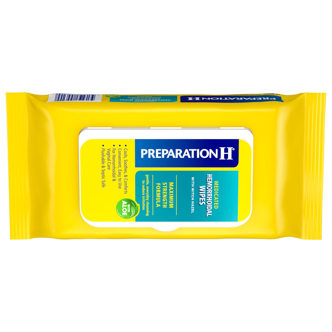 Flushable Medicated Hemorrhoid Wipes, unflavored, 192 Count (Pack of 4)