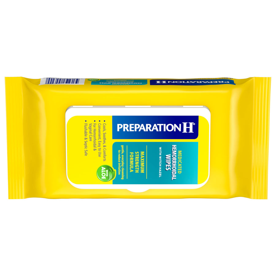 Flushable Medicated Hemorrhoid Wipes, unflavored, 192 Count (Pack of 4)