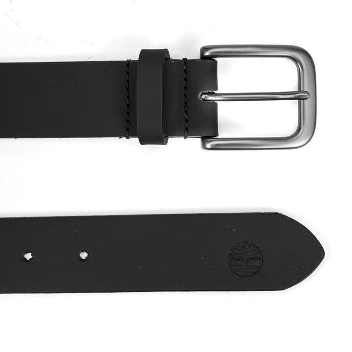 Men's 35mm Classic Buckle Jean Leather Belts, Black, 36