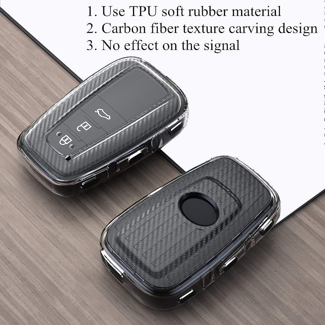 TPU car Key fob Cover for Toyota 2018-2021 Camry RAV4 Highlander Avalon C-HR Prius Corolla GT86 Remote Keychain Accessories Black case