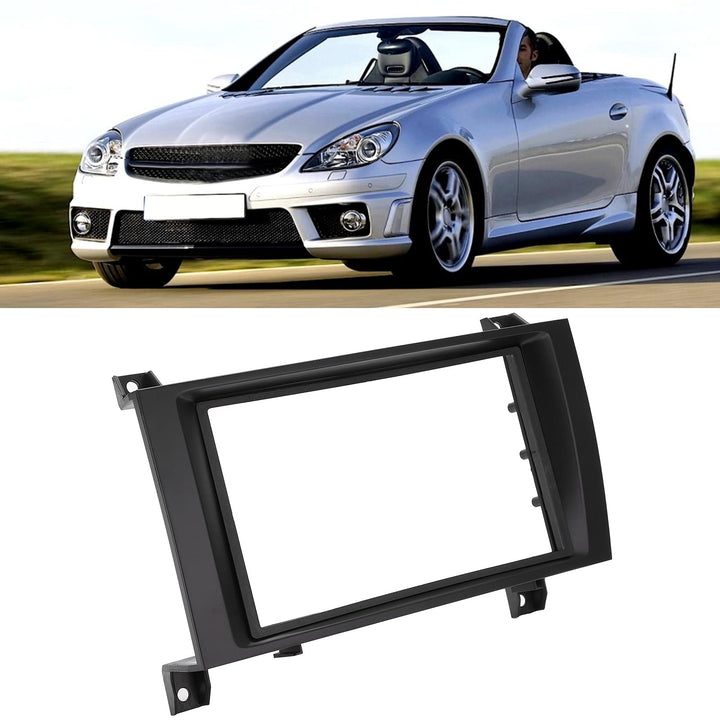 Double DIN Installation Dash Kit 2Din Central Control CD Audio Fascia Dash Panel Replacement for Benz SLK R171 20042011