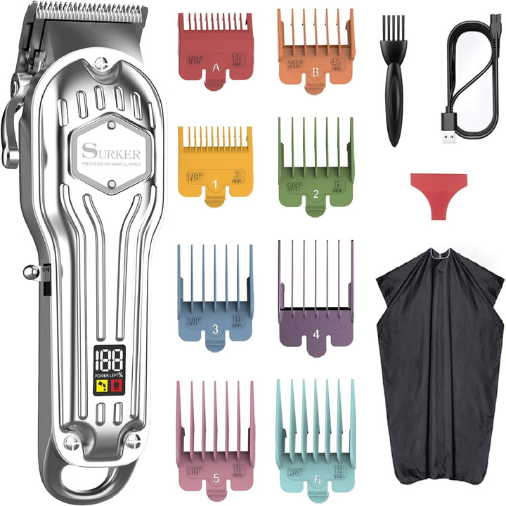 Mens Hair Clippers Cord Cordless Hair Trimmer Professional Haircut Kit for Men Rechargeable LED Display