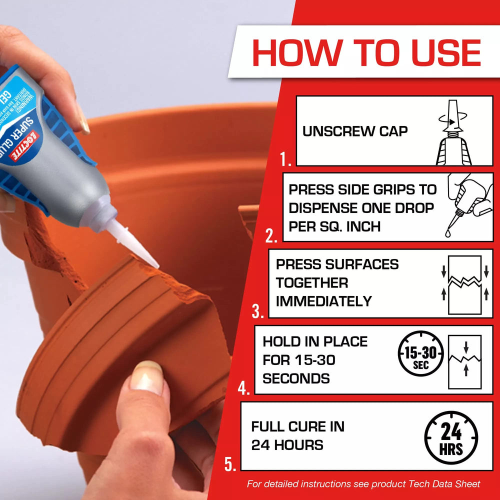 Gel Super Glue, 0.14 oz., Clear (234790)