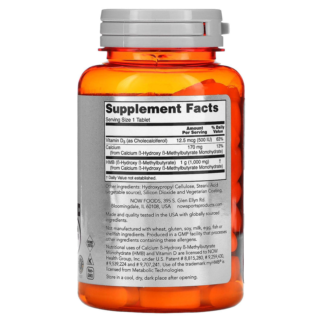 Sports Nutrition, HMB (ß-Hydroxy ß-Methylbutyrate), Double Strength 1,000 mg, 90 Tablets