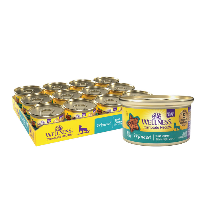 Complete Health Minced Adult Wet Cat Food, Natural, Protein-Rich, Grain Free, 3 Ounce, 24 Pack, (Tuna Entrée)