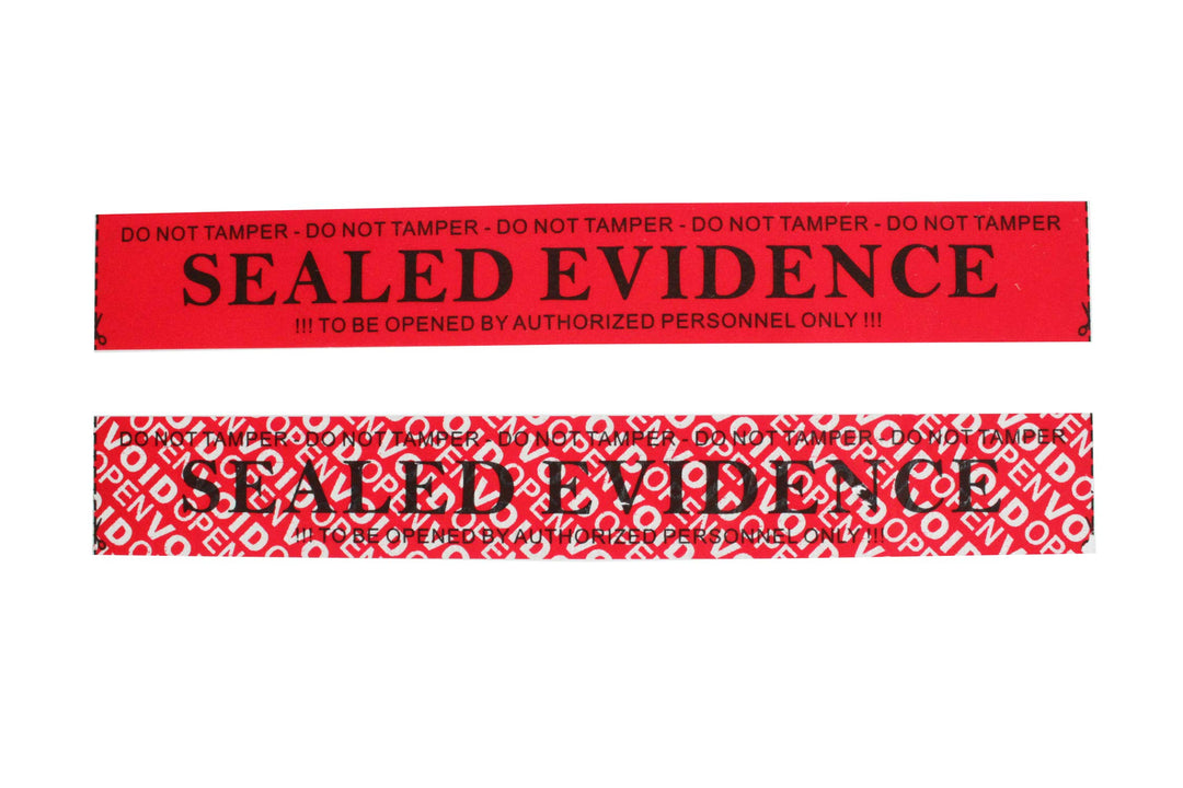 - 2 Rolls Precut 100% Total Transfer Tamper Resistant Security Packaging Tapes for Evidence Collection (1 Inch x 55 Yards x 2 Mil, Ultra-Thick “Void” Film, Red)