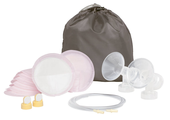 Pump in Style Advanced Double Pumping Kit with Authentic Spare Parts, Includes Breast Shields, Connectors, and Accessory Bag, Made Without BPA