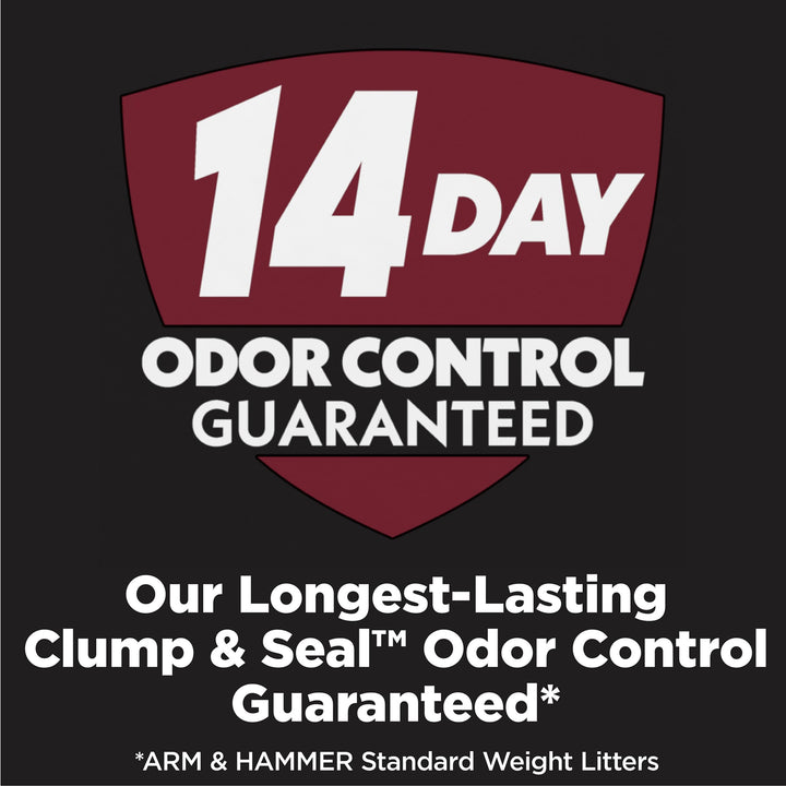 ARM & HAMMER Clump & Seal Platinum, Complete Odor Sealing Clumping Cat Litter, Multi-Cat, 14 Day Odor Control, 27.5 lb