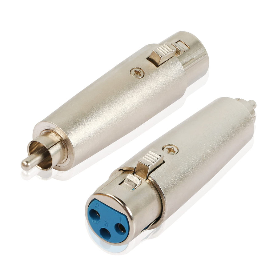 RCA to XLR Adapter RCA Male to XLR Female Gender Changer Audio Coupler Connector(2-Pack)