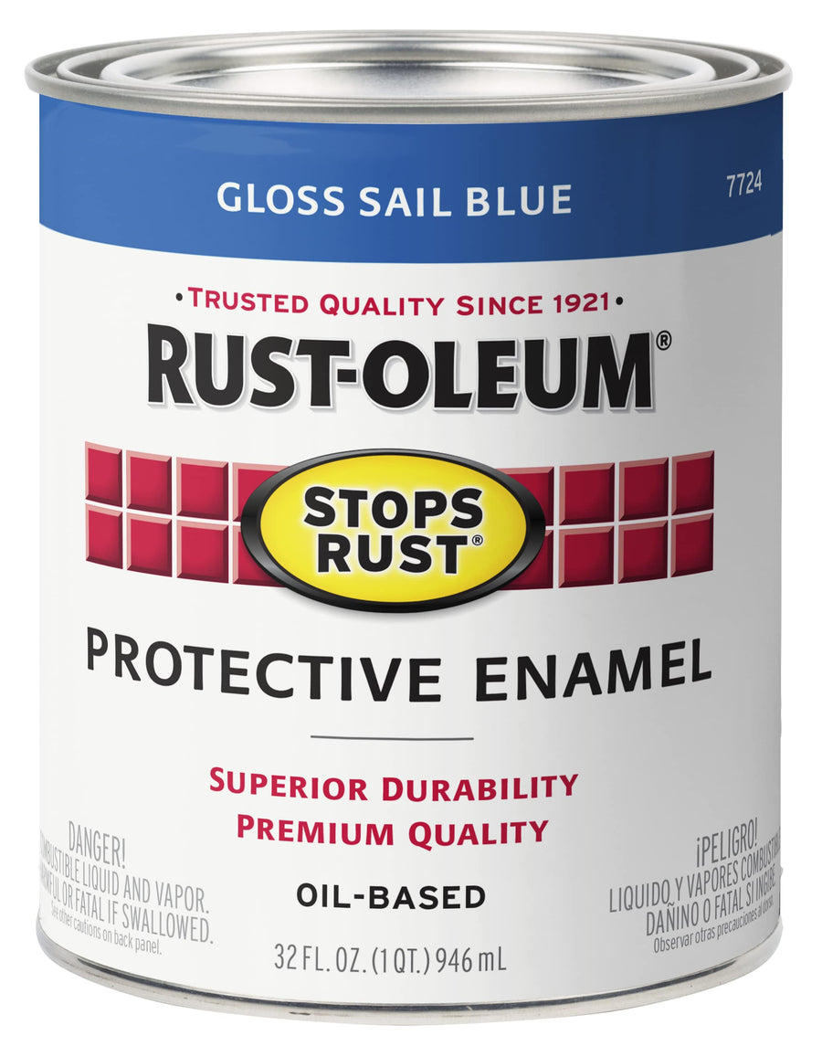 Gloss Sail Blue, 32 Ounce : 7724502 Protective Enamel Paint Stops Rust, 32-Ounce, Gloss Sail Blue