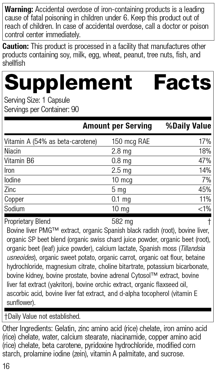 Livaplex - Whole Food Bowel, Digestion and Digestive Health, Liver Health and Gallbladder Support with Spanish Black Radish, Betaine Hydrochloride, and Organic Carrot - 90 Capsules