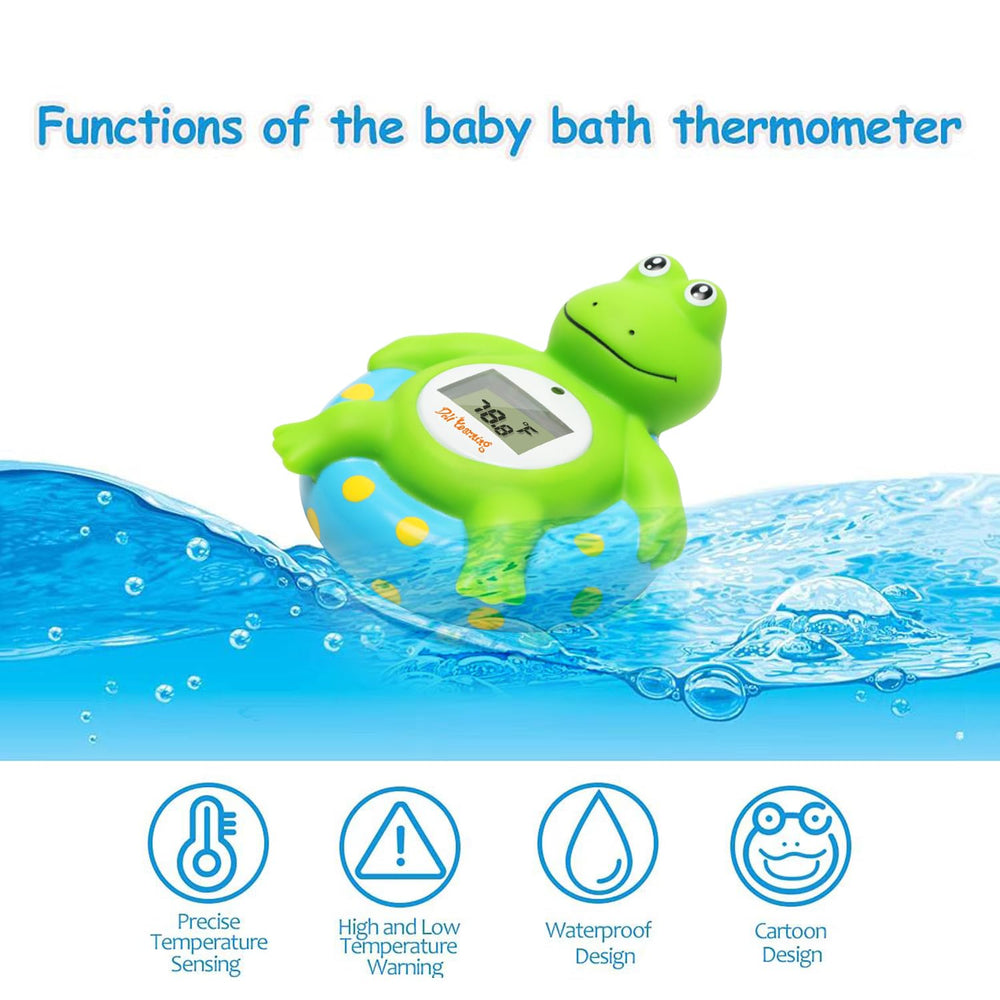 Baby Bath Thermometer with Room Temperature| Fahrenheit and Celsius|Frog Lovely Shape|Kids' Bathroom Safety Products| Bath Toys…