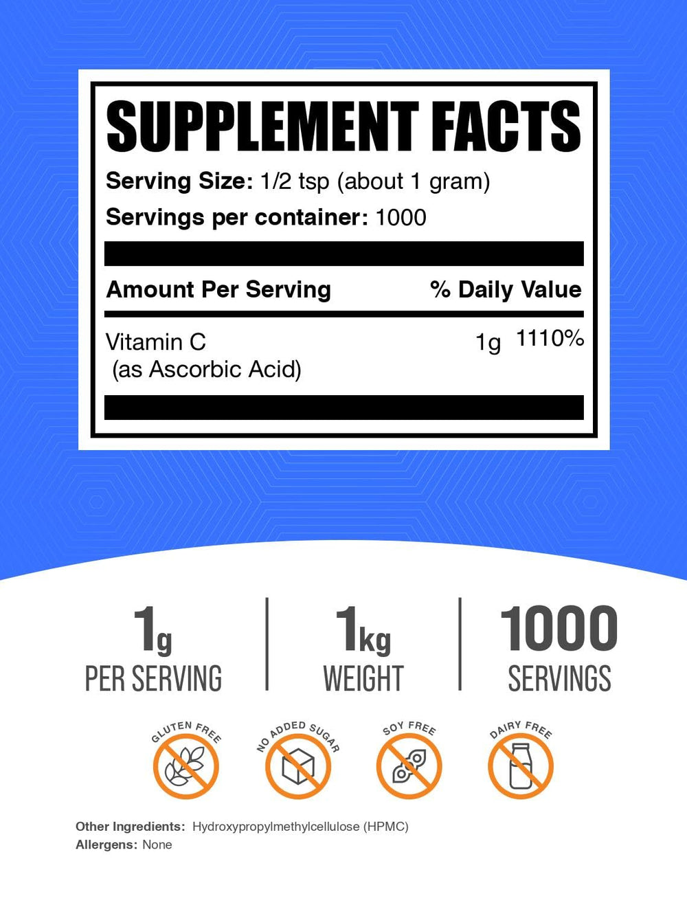 .com Vitamin C Powder - Ascorbic Acid Vitamin C - Vitamin C Supplement - Ascorbic Acid Powder - Powdered Vitamin C - VIT C Powder - Pure Vitamin C (1 Kilogram - 2.2 lbs)