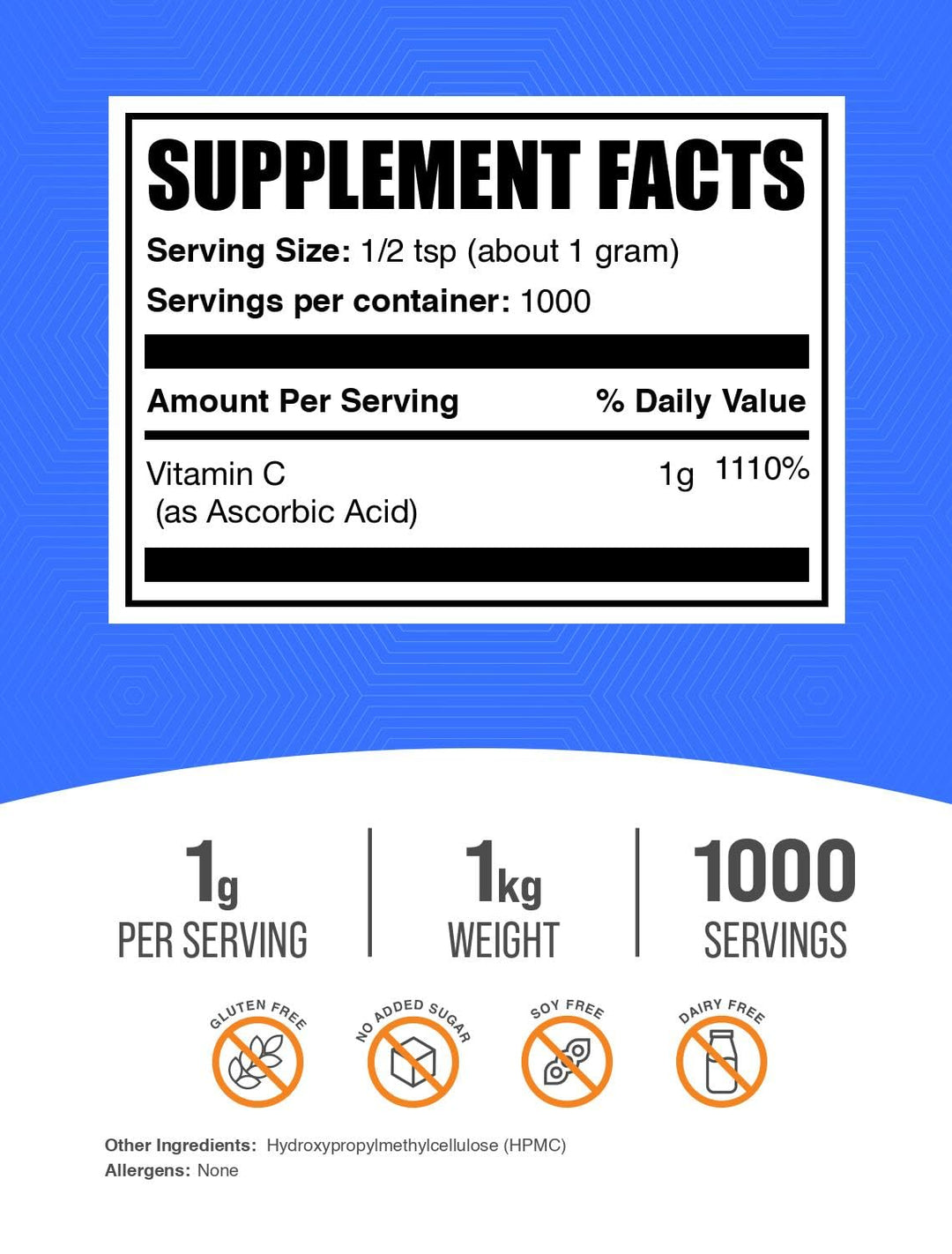 .com Vitamin C Powder - Ascorbic Acid Vitamin C - Vitamin C Supplement - Ascorbic Acid Powder - Powdered Vitamin C - VIT C Powder - Pure Vitamin C (1 Kilogram - 2.2 lbs)