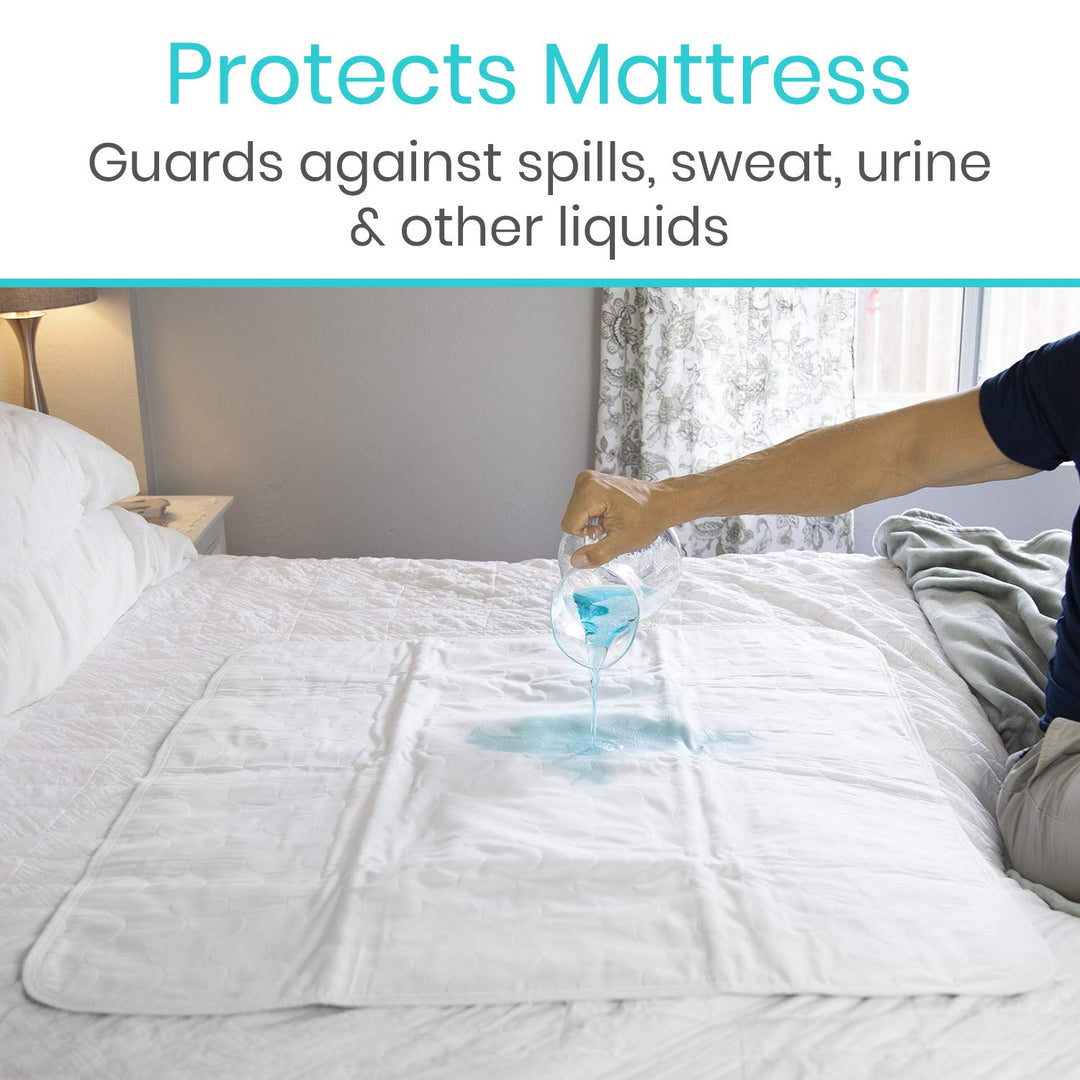 Sures Washable, Waterproof Bed Pad & Mattress Protector for Incontinence (34 x 36 - 2 Pack) - Reusable Bed Pad for Adults & Elderly - Bed Wetting Protection Mattress Pad - Underpad Bedwetting Sheet