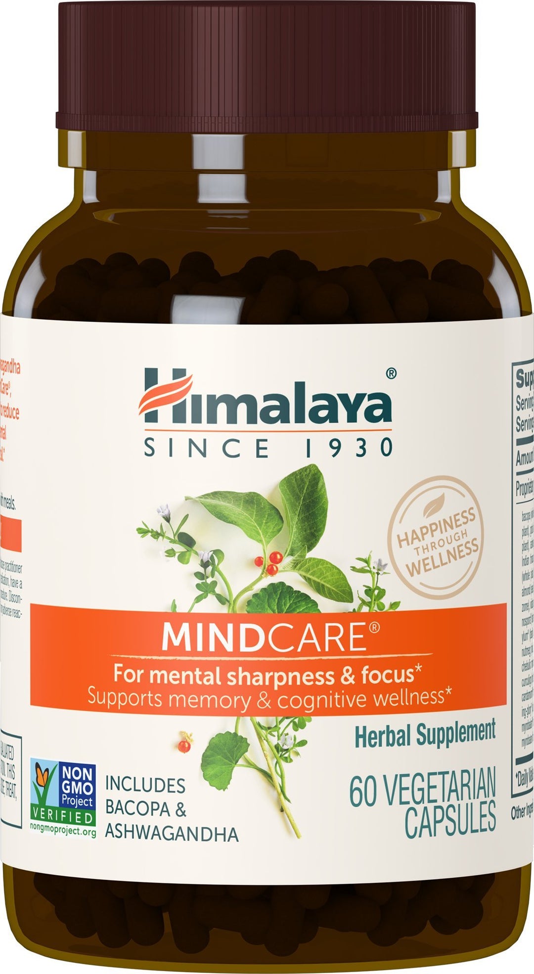 MindCare, Nootropic Brain Supplement Booster for Mental Sharpness, Focus, Memory & Cognitive Wellness, 1170 mg, 60 Capsules