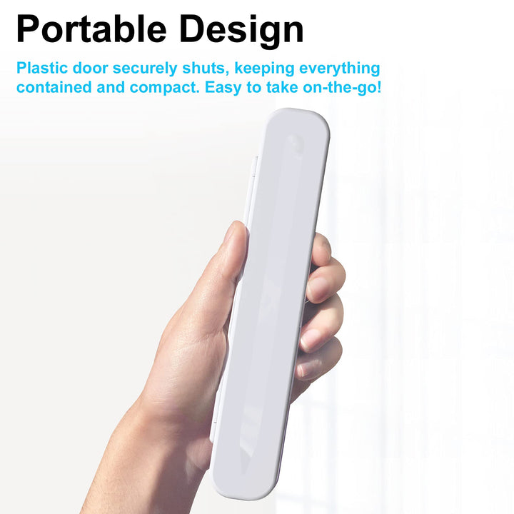Portable Electronic Device Cover, Compatible with Apple Pencil 1st and 2nd Generation and Accessories-White with Blue Inner Liner, Case