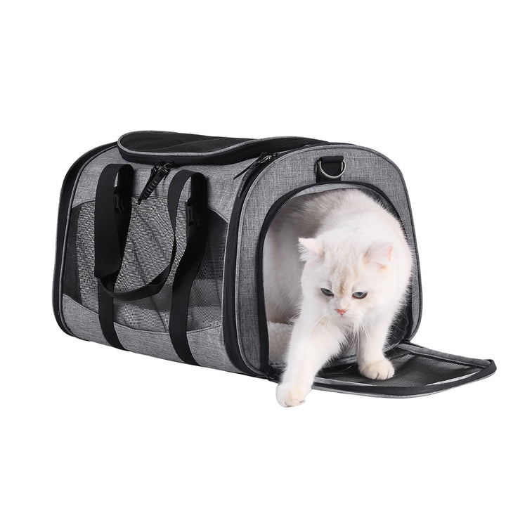 Cat Carrier Dog Travel Bag Pet Carriers for Small Medium Large Cats & Small Dogs ( Collapsible, Soft Sided, Airline Approved )