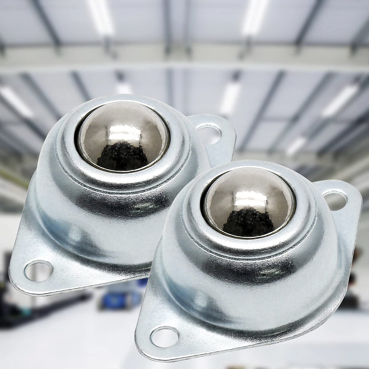 8Pcs 5/8 Roller Ball Transfer Bearings Flange Mounted Ball Transfer Unit for Conveyor, Roller Stand, Transmission, Load Capacity 33 lbs