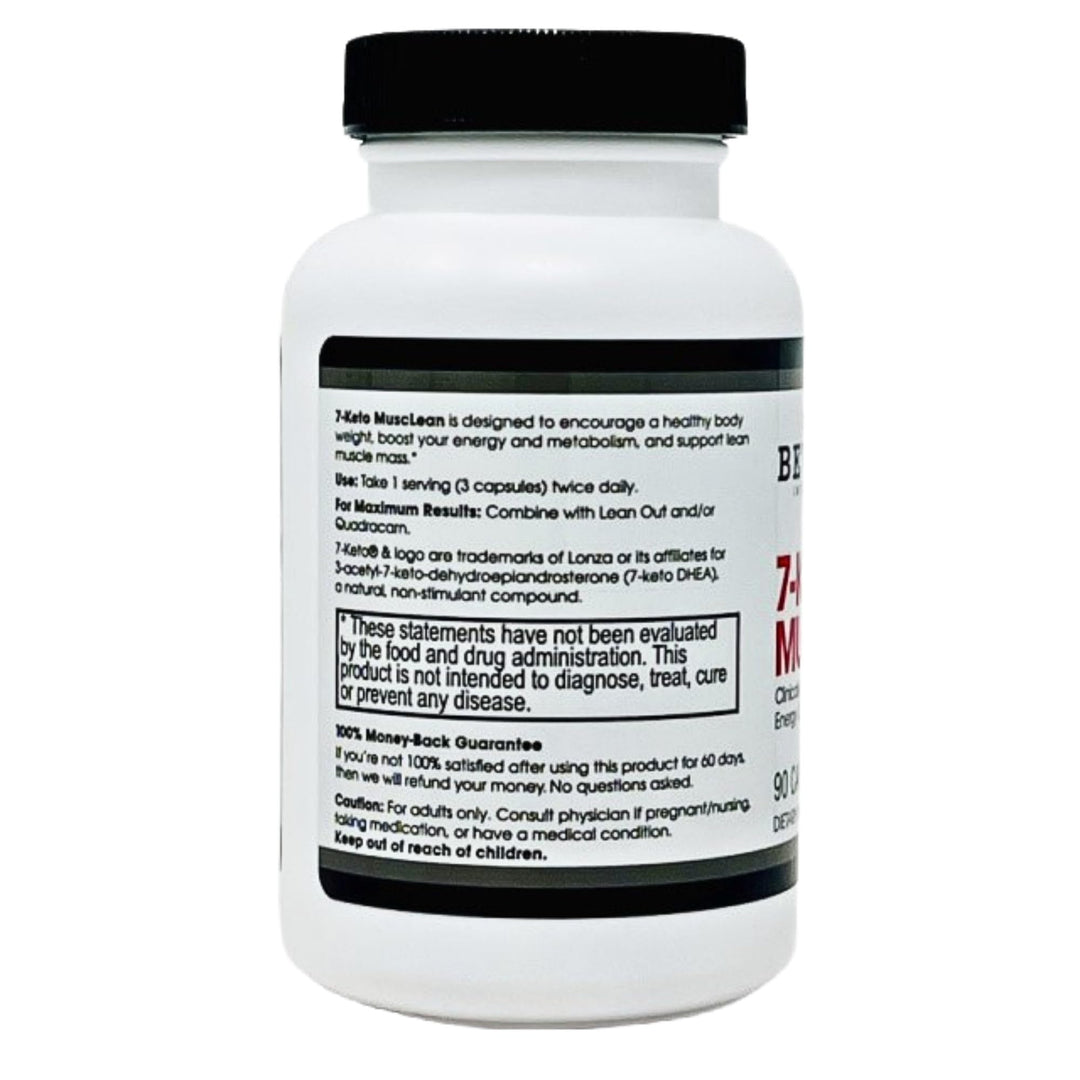 7-Keto Musclean. Lose up to 3X as Much Body Fat Without Losing Muscle Tone. Potent Thermogenic Diet Pill for Men & Women. Boost Fat-Burning Metabolism. Keto Diet - Reduce overeating. 90 caps