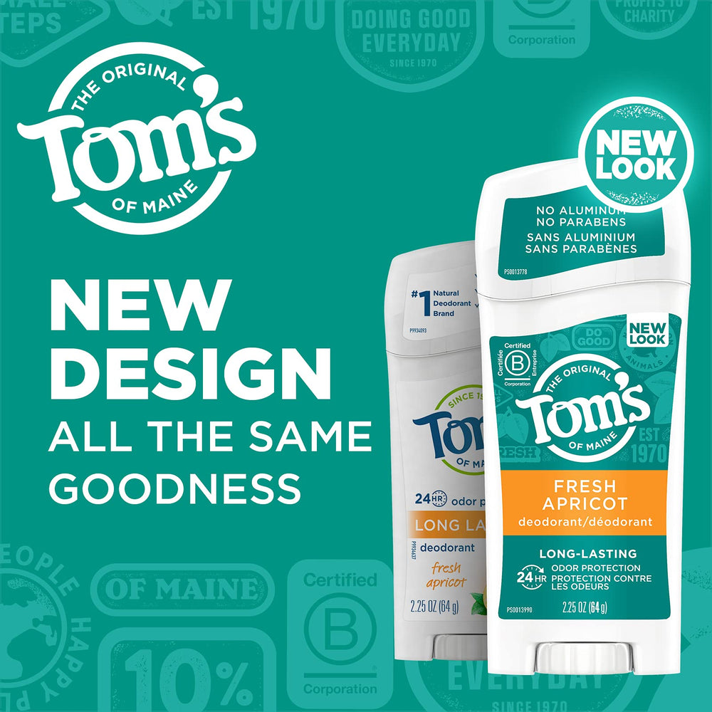 Toms Of Maine Natural Deodorant Stick Apricot, 2.25 Ounce