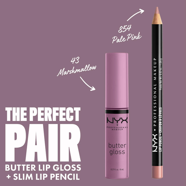 PROFESSIONAL MAKEUP Butter Gloss, Non-Sticky Lip Gloss - Marshmallow (Muted Lilac)